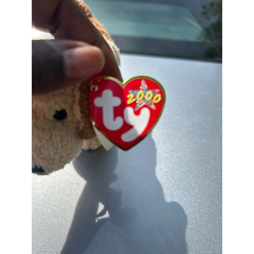 Ty Beanie Babies Rufus‎ Dog Kids Small Cream Brown Excellent 2000 Retired Plush